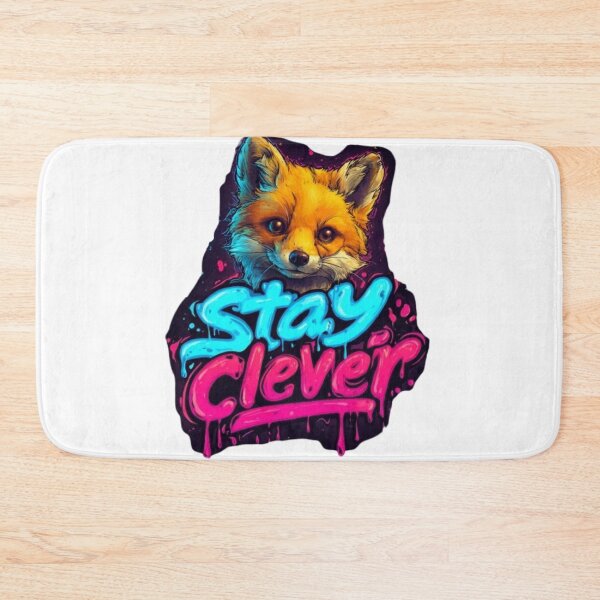 Item preview, Stay Clever Fox – Colorful Graffiti Drip Animal Art designed and sold by AlexLineArt.