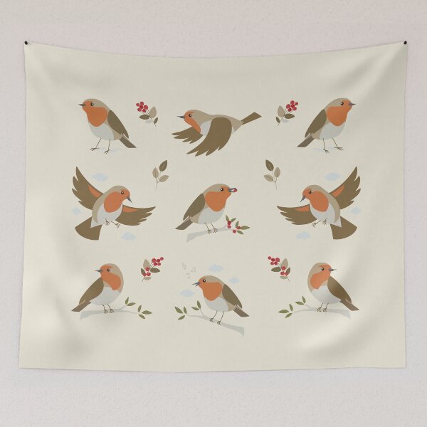 Item preview, European Robin bird – Multiple Poses designed and sold by Rômulo Queiroz.