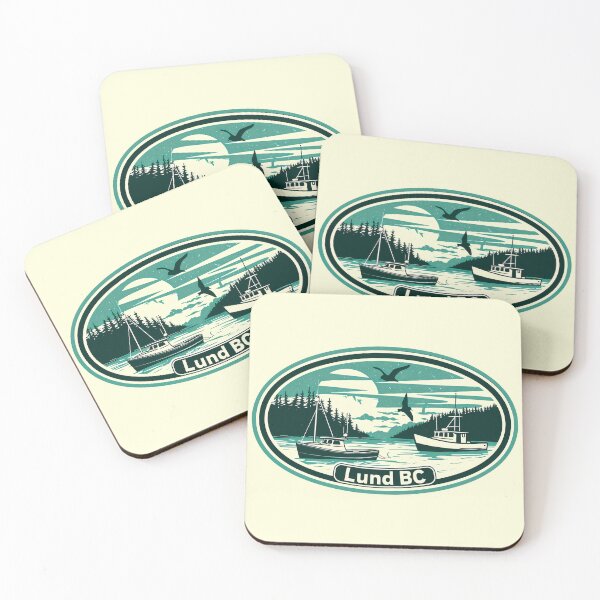Item preview, Lund BC Fishing Boats & Seaside Forest, Sunshine Coast Nautical Landscape designed and sold by meganohm.