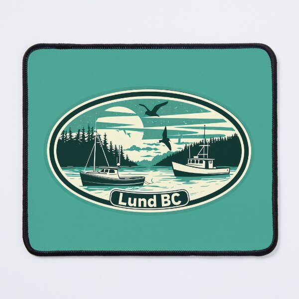 Item preview, Lund BC Fishing Boats & Seaside Forest, Sunshine Coast Nautical Landscape designed and sold by meganohm.