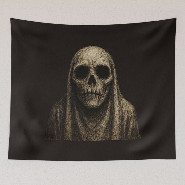 Item preview, Stitched Mouth Ghost – Creepy Silent Spirit in Grunge Horror Style designed and sold by Meandmyshop.