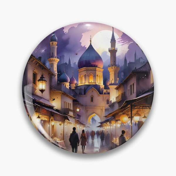 Item preview, Moonlit Bazaar in Ancient Cityscape designed and sold by CraftaMint.