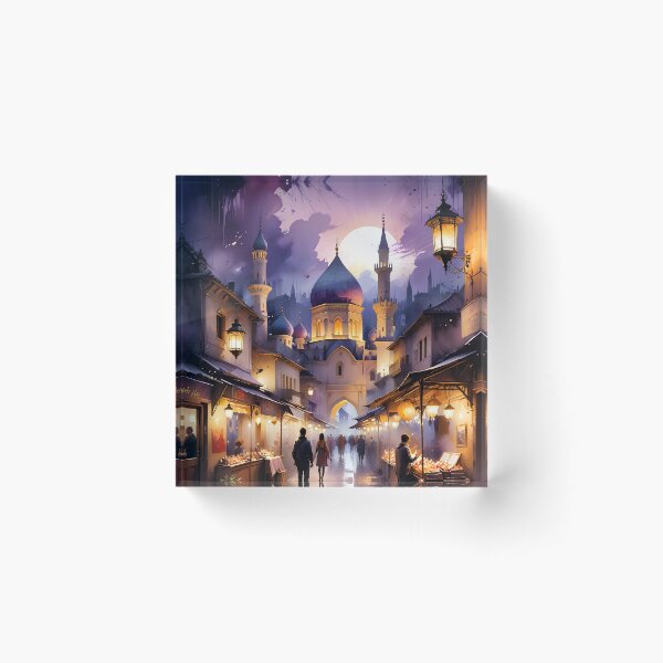 Item preview, Moonlit Bazaar in Ancient Cityscape designed and sold by CraftaMint.