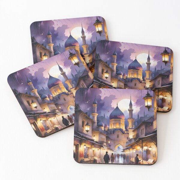 Item preview, Moonlit Bazaar in Ancient Cityscape designed and sold by CraftaMint.