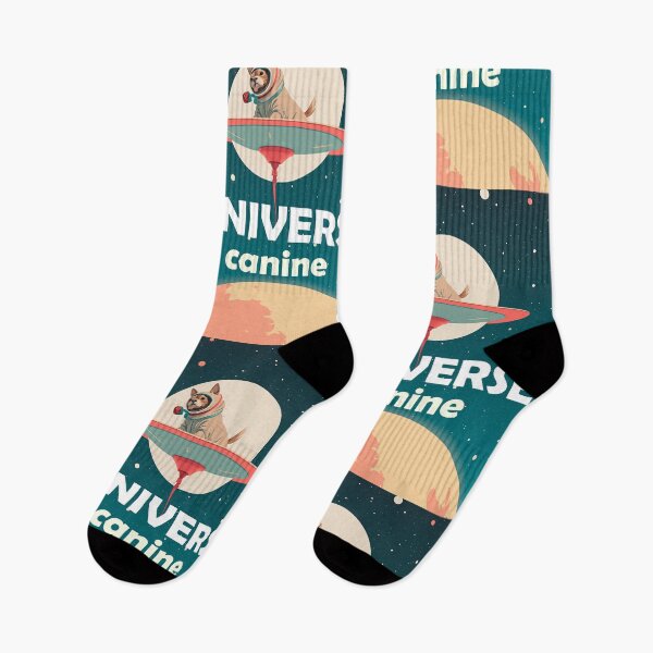 Item preview, Space Dog Universe, Funny Astronaut Canine in UFO, Retro Sci-Fi Art designed and sold by Artegil89.