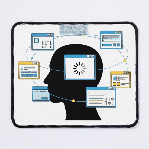 Item preview, Brain.exe Buffering T-Shirt – Funny Tech Error Graphic Tee designed and sold by JP's Print Lab.