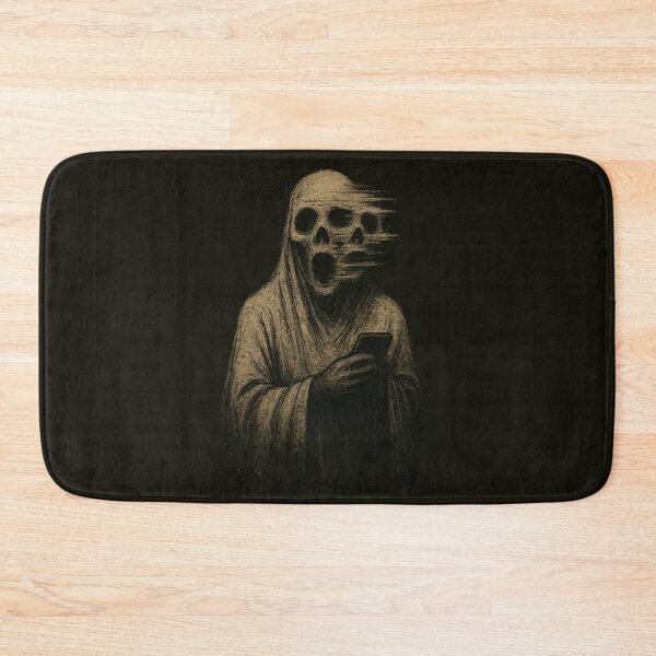 Item preview, Glitched Creepy Ghost with Phone in Grunge Horror Style designed and sold by Meandmyshop.