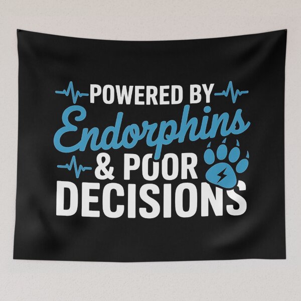 Item preview, Powered By Endorphins & Poor Decisions Fitness Humor designed and sold by The Cheeky Koala.