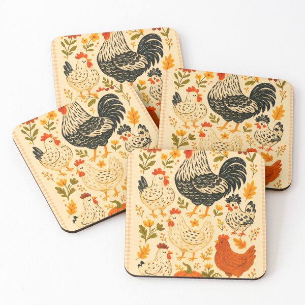 Item preview, Chicken parade - cottagecore illustration  designed and sold by Taika Tori Art .
