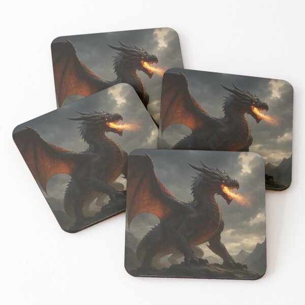 Item preview, Epic Fire Dragon – Dark Fantasy Poster Artwork designed and sold by DMSdesigns1.