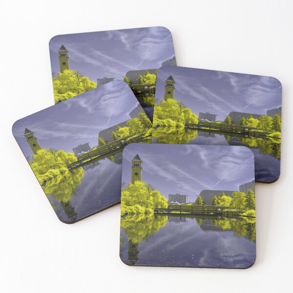 Item preview, Clock tower in Riverfront Park in 590nm yellow and blue edit designed and sold by Cblifeisgood.