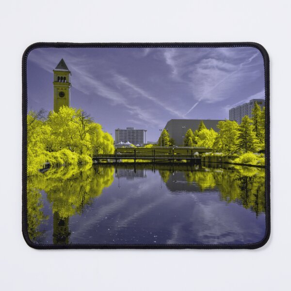 Item preview, Clock tower in Riverfront Park in 590nm yellow and blue edit designed and sold by Cblifeisgood.