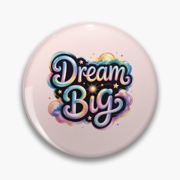 Item preview, Dream Big Inspirational Retro Bubble Lettering Motivational Art designed and sold by NewAspect.