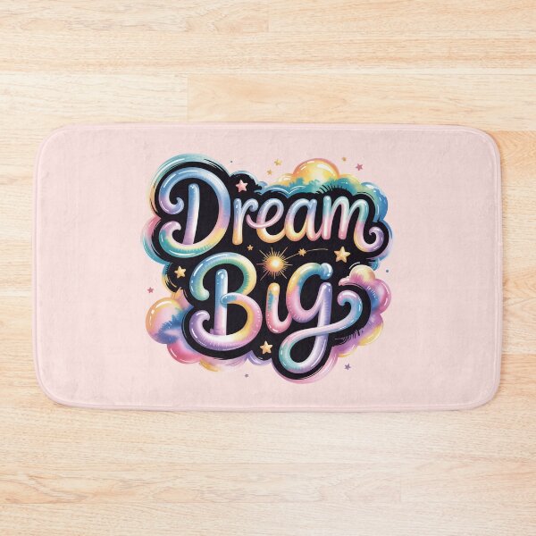 Item preview, Dream Big Inspirational Retro Bubble Lettering Motivational Art designed and sold by NewAspect.