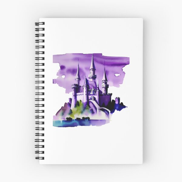 Item preview, Fantasy Castle – Dreamy Purple Watercolor Fairytale Art designed and sold by planetGDstudio.