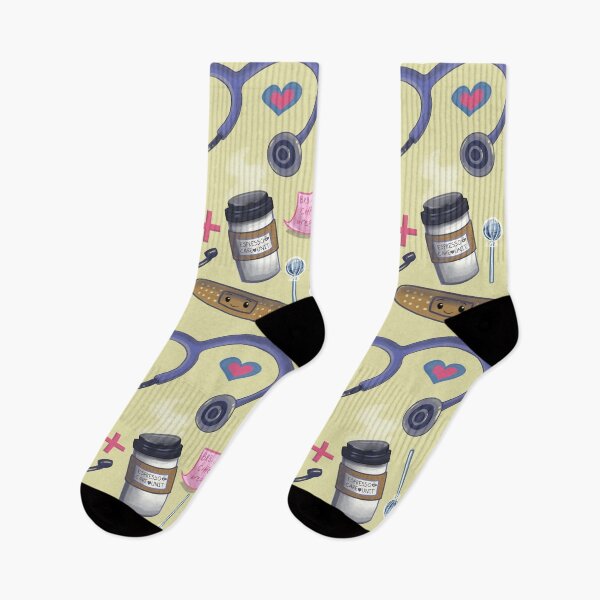 Item preview, Nurse Coffee Break Pattern – Cute Medical Coffee Seamless Design designed and sold by Dee-Stroud.