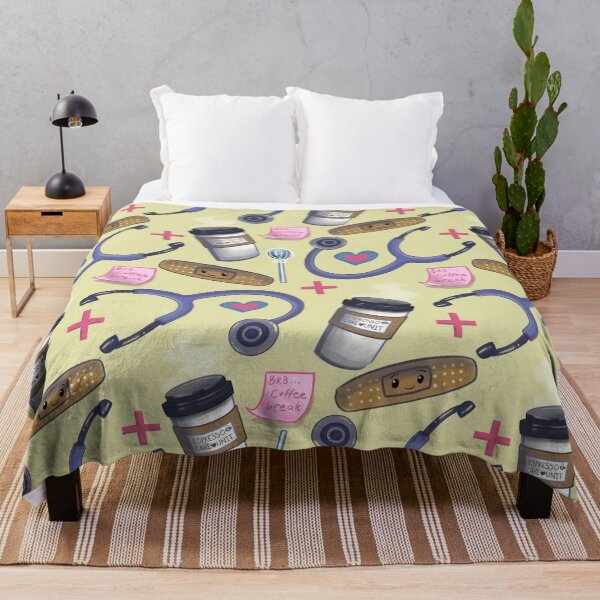 Item preview, Nurse Coffee Break Pattern – Cute Medical Coffee Seamless Design designed and sold by Dee-Stroud.