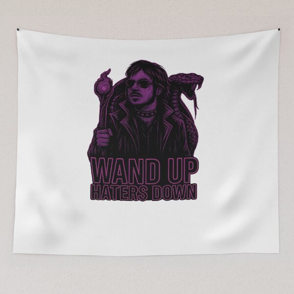 Item preview, KingcobraJFS Gothic Wand Design – WAND UP HATERS DOWN designed and sold by TypoVibeStudio.