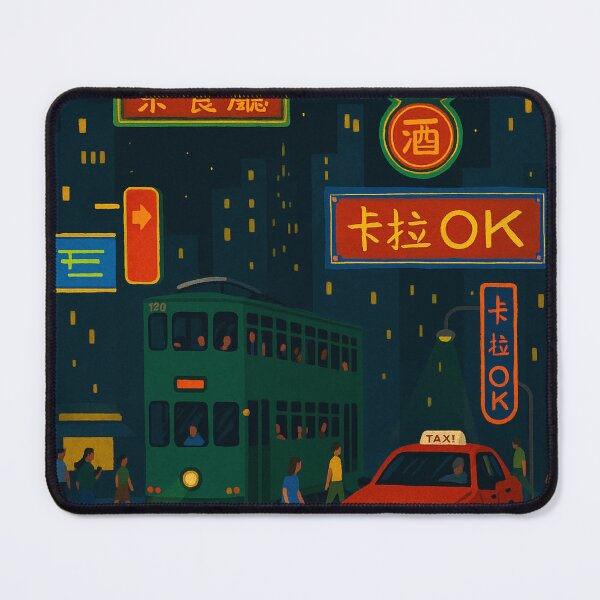 Item preview, Hong Kong Night Street with Neon Signs designed and sold by skyocean0.