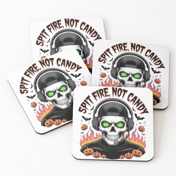 Item preview, Spit Fire Not Candy – Gamer Skull Halloween Design designed and sold by Wicked.Teez.
