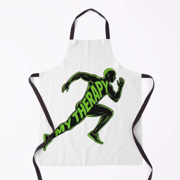 Item preview, My Therapy Running – Motivational Green Runner Design designed and sold by JaelTees.