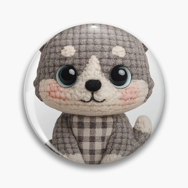 Item preview, Cute Amigurumi Puppy Plush – Kawaii Crochet Dog designed and sold by Tiny Stitch World.