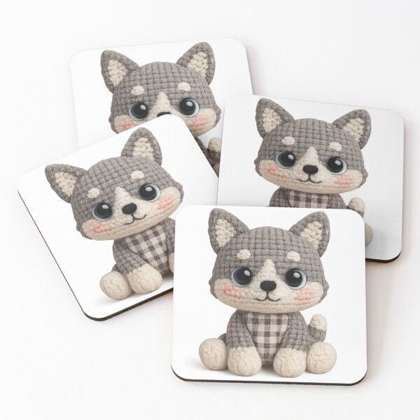 Item preview, Cute Amigurumi Puppy Plush – Kawaii Crochet Dog designed and sold by Tiny Stitch World.