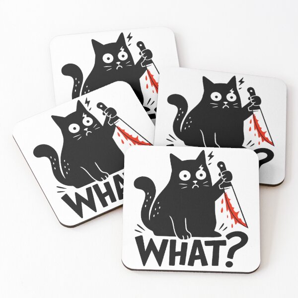 Item preview, Murderous Black Cat With Knife  designed and sold by Design-Joyz.