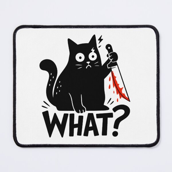 Item preview, Murderous Black Cat With Knife designed and sold by Design-Joyz.