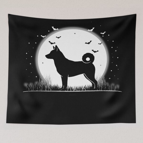 Item preview, Chinook Dog – Halloween Moon Silhouette designed and sold by The Real Life Symphony.