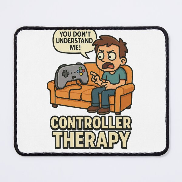 Item preview, Controller Therapy – Funny Comic Gamer Humor Design designed and sold by jimnicklaus.