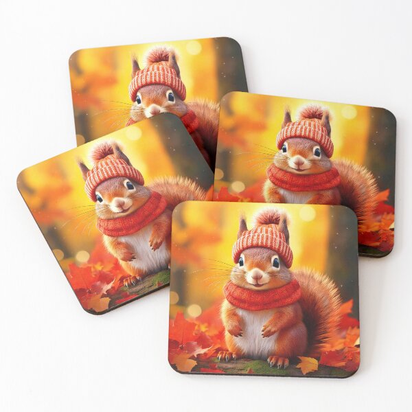 Item preview, The Forest's Messenger - Whimsical Autumn Red Squirrel designed and sold by Englandbear.