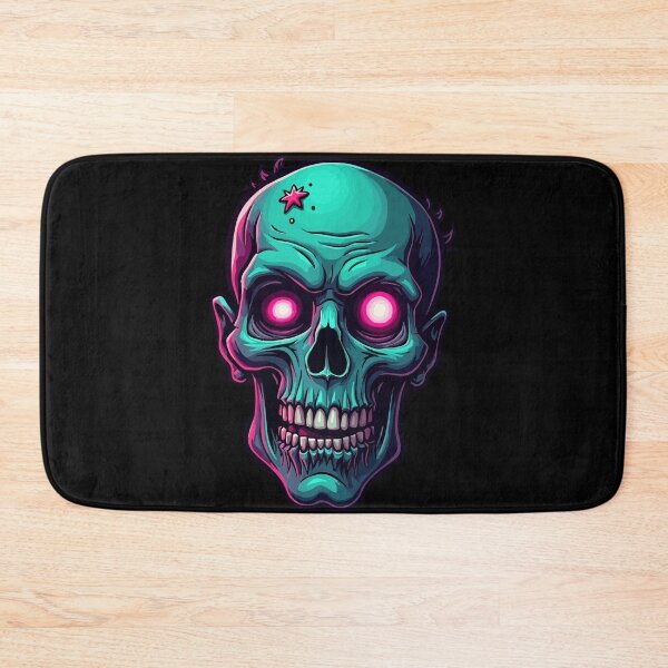 Item preview, Neon zombie head – horror illustration in cyberpunk style designed and sold by Hans-Design.