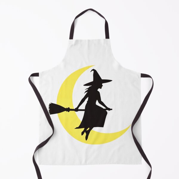 Item preview, “Witch on the Crescent Moon – Minimal Halloween Magic” designed and sold by Bareradesigns.