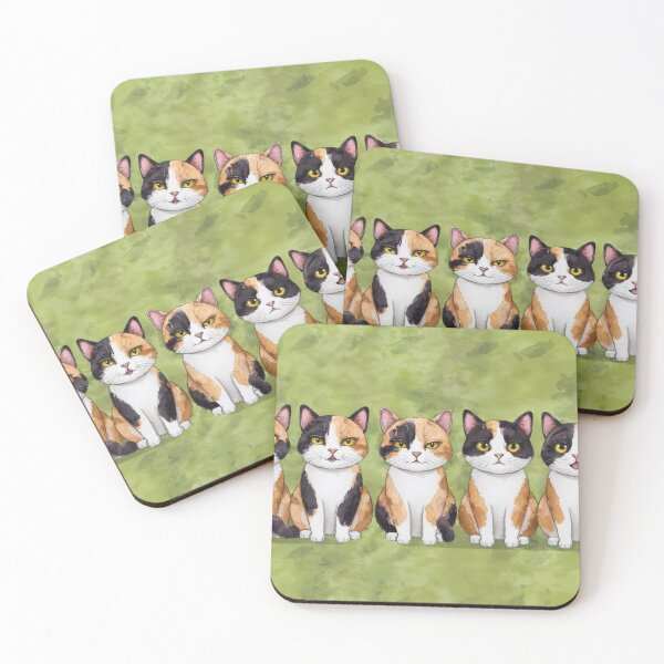 Item preview, Judgy Calico Cat Faces Pattern designed and sold by theartfulaspie.