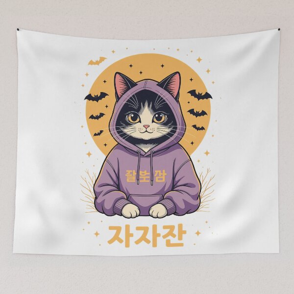 Item preview, Pastel Goth Witch Cat in Korean Streetwear   designed and sold by zoughlal.