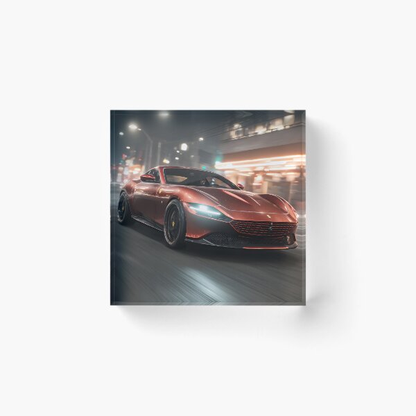 Item preview, Ferrari Roma Illustration Wall Art Poster designed and sold by AutoPopStudio.