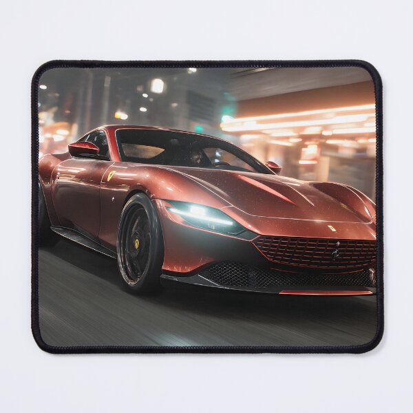 Item preview, Ferrari Roma Illustration Wall Art Poster designed and sold by AutoPopStudio.