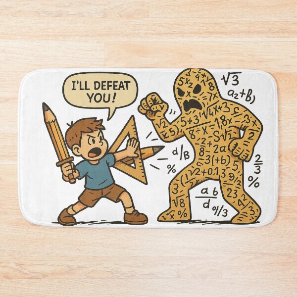 Item preview, Defeat Math Monster – Back to School Motivation designed and sold by EchoDimension.