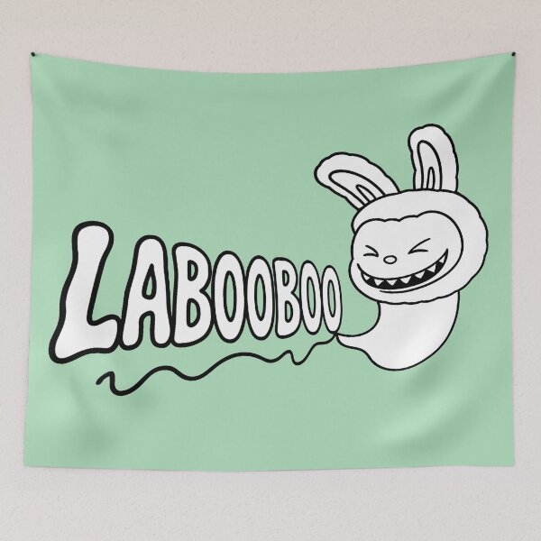 Item preview, Labubu Ghost with Labooboo Text Cartoon Style designed and sold by Labutoon.