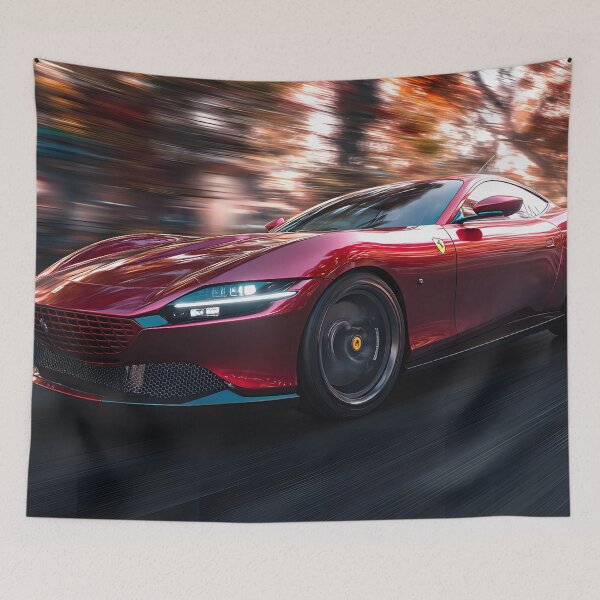 Item preview, Ferrari Roma Exotic Car Illustration Print designed and sold by AutoPopStudio.