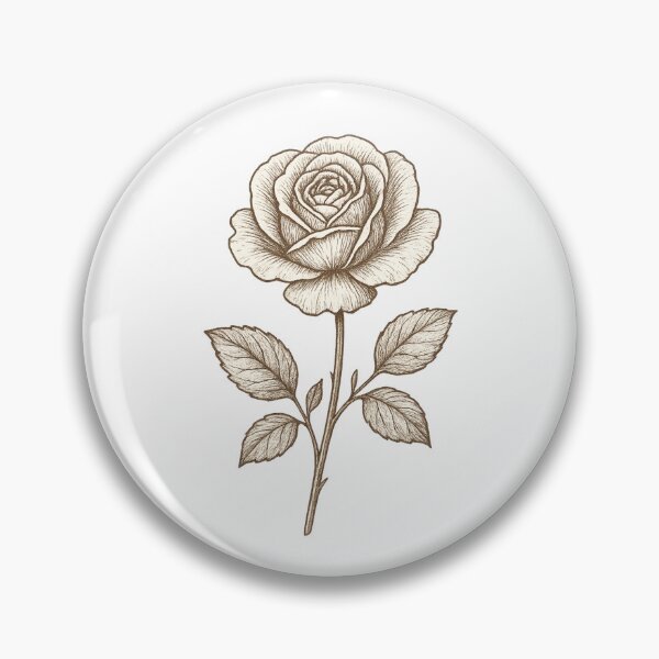 Item preview, Vintage Botanical Rose Illustration – Hand-Drawn Floral Art designed and sold by AmeliaKrysiak.