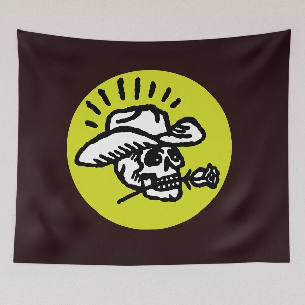 Item preview, Cowboy Skull Tattoo – Western Gothic Illustration designed and sold by PIXEL POP DESIGNS - Beyond the Norm!.