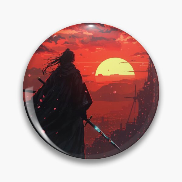Item preview, ? Sunset Samurai – Twilight Warrior ⚔️ designed and sold by Motiv-Pop.