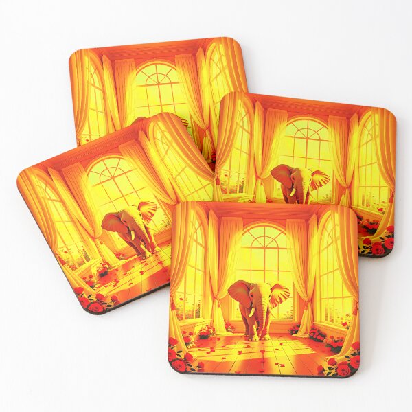 Item preview, Elephant Standing In The Room - Colorful Abstract designed and sold by asurtiumgreen.