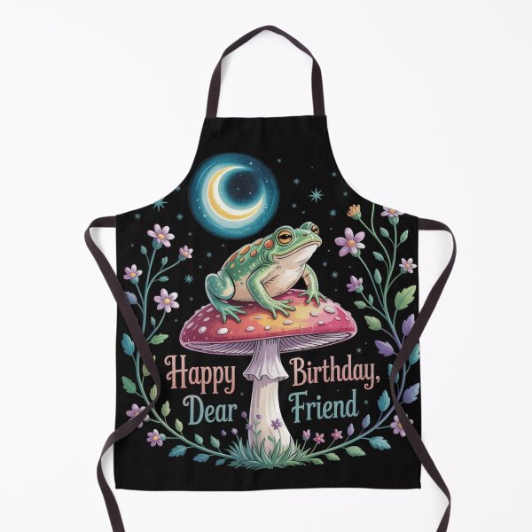 Item preview, Frog on the Enchanted Mushroom – Friendly Birthday Greeting designed and sold by FusiTink.