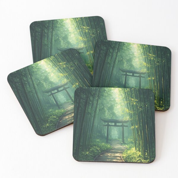 Item preview, Torii Path – Serenity in the Bamboo Forest designed and sold by Motiv-Pop.
