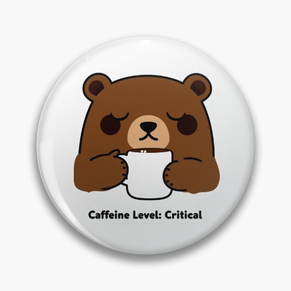 Artikelvorschau, Koffeinlevel: Critical Bear entworfen und verkauft von Pixel & Paw.