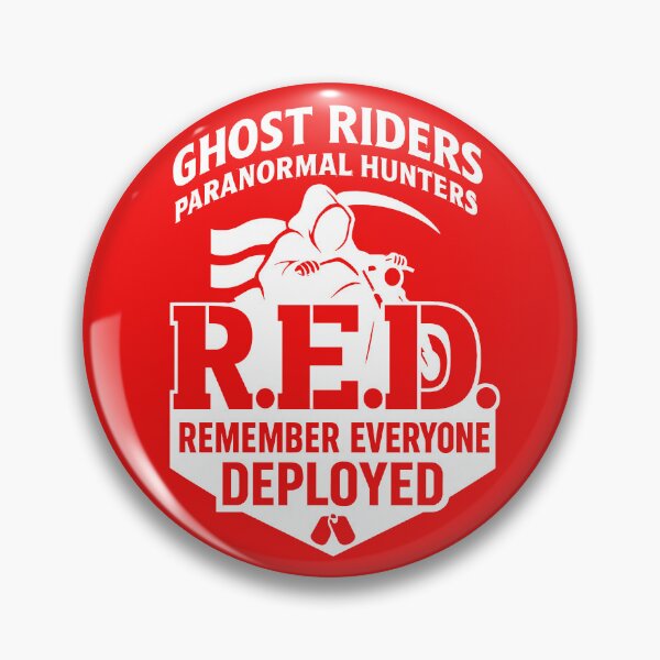 Item preview, R.E.D. – Remember Everyone Deployed | Ghost Riders: Paranormal Hunters (Red Shirt) designed and sold by GhostRiderMerch.
