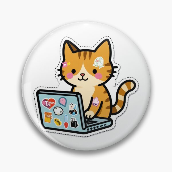 Artikelvorschau, Kawaii Entwickler Katze entworfen und verkauft von Pixel & Paw.